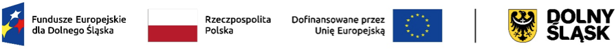 Logo Fundusze Europejskie, Rzeczpospolita Polska, Dofinansowane przez Unię Europejską, Dolny Sląsk